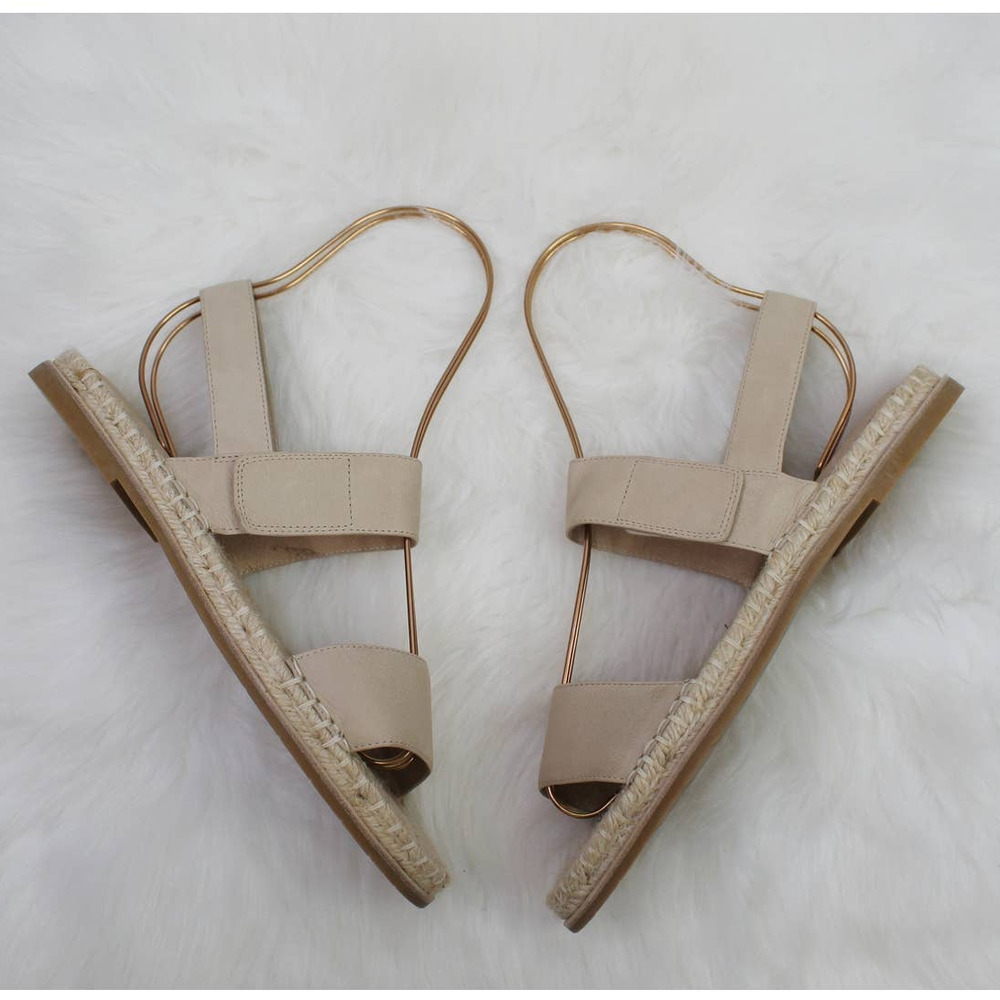 Eileen Fisher Leather Double Strap Espadrille Flats